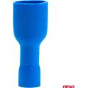 Blaue runde Buchsenklemmen 6,6 mm² 0,51,5 mm² 10 A 10 Stück AMIO - 03068