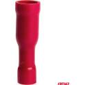 Rote runde Buchsenklemmen 4 mm 0,51,5 mm² 10 A 10 Stück AMIO - 03072