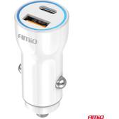 20W 12/24V USB-A + USB-C Kfz-Ladegerät AMIO - 03881