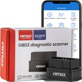 Outil de diagnostic obd2 sans fil bluetooth - 12/24V AMIO - 04731