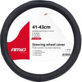 AMIO Black Faux Leather Steering Wheel Cover - XL (41 to 43 cm) AMIO - 01367