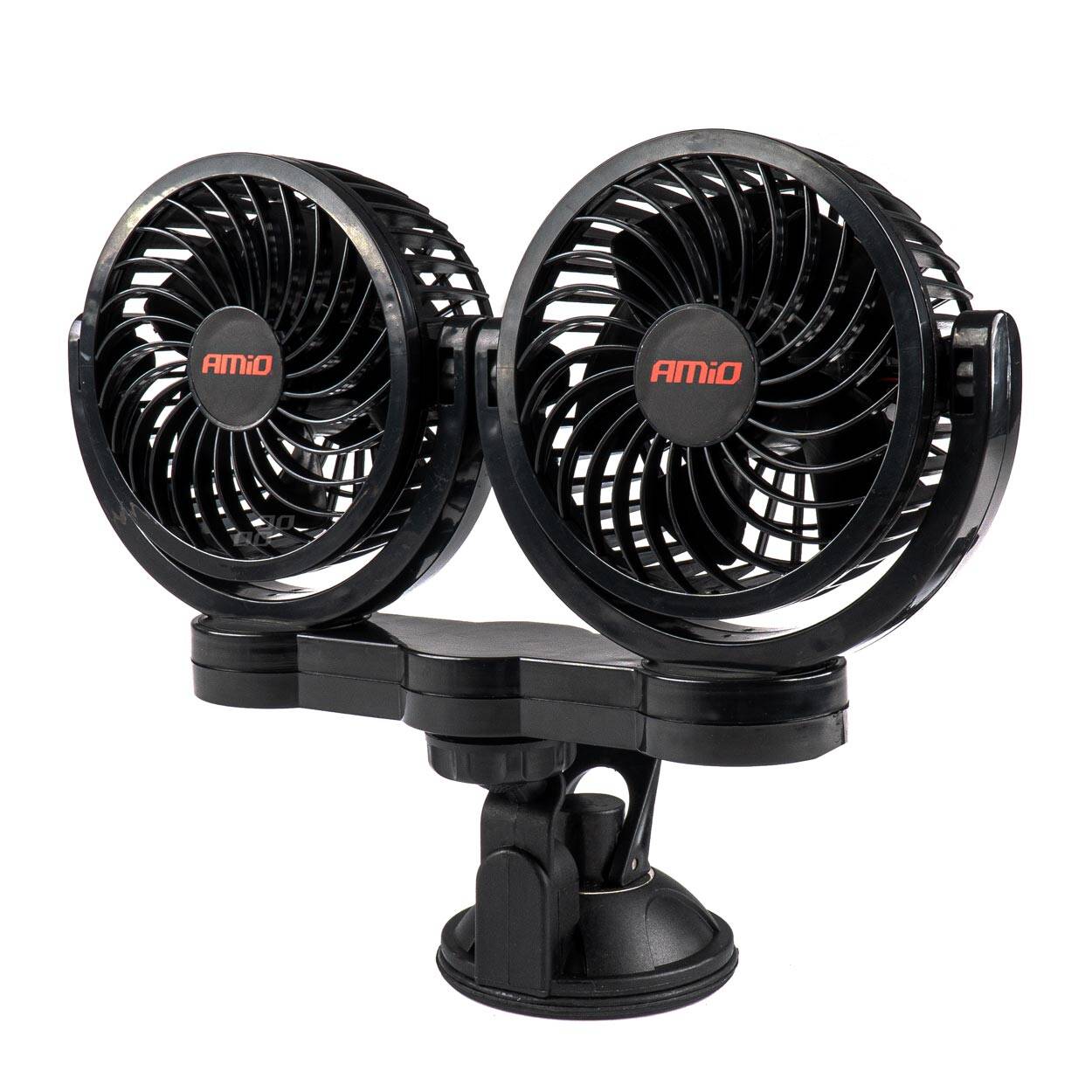 AMIO Dual 12V Suction Cup Fans - Ø 10 cm each