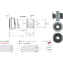 Embrayage à roue libre (démarreur) AS-PL - SD3028