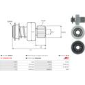Embrayage à roue libre (démarreur) AS-PL - SD3073