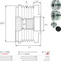 Riemenscheibe, Generator AS-PL - AFP0009
