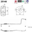 Catalizzatore marmitta catalitica AS - 25148