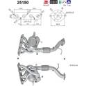 Catalizzatore marmitta catalitica AS - 25150