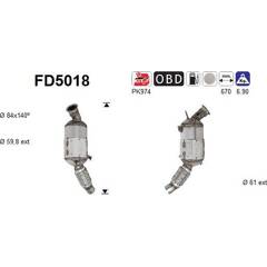 Filtre à particules (échappement) AS - FD5018