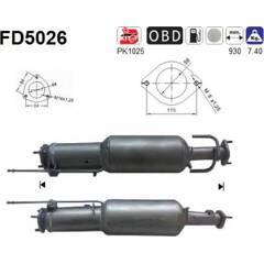 Filtre à particules (échappement) AS - FD5026