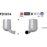 Filtro antiparticolato / particellare, Impianto gas scarico AS - FD1014