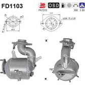 Filtro hollín/partículas, sistema escape AS - FD1103