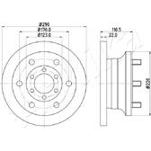 Brake disc set (2) ASHIKA - 60-00-0256