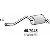 Pot échappement / Silencieux arrière ASSO - 40.7045