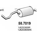 Pot échappement / Silencieux arrière ASSO - 58.7019