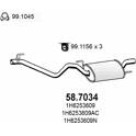 Pot échappement / Silencieux arrière ASSO - 58.7034