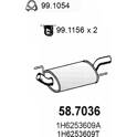 Silenziatore posteriore ASSO - 58.7036