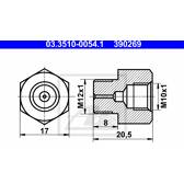 Adaptateur (conduite de frein) ATE - 03.3510-0054.1
