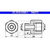 Adaptateur (conduite de frein) ATE - 03.3510-0300.1