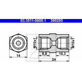Adaptateur (conduite de frein) ATE - 03.3511-0800.1