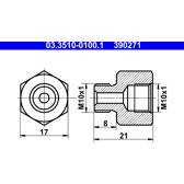 Adapter, brake lines ATE - 03.3510-0100.1