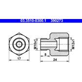 Adapter, bromsledning ATE - 03.3510-0300.1