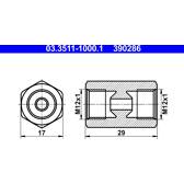 Adapter, bromsledning ATE - 03.3511-1000.1