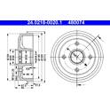 Brake drums (2-wheel set) ATE - 24.0218-0020.1