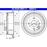 Brake drums (2-wheel set) ATE - 24.0220-0001.2