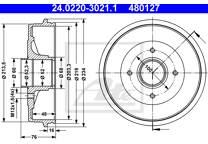 Brake drums (2-wheel set)