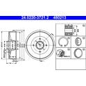 Brake drums (2-wheel set) ATE - 24.0220-3721.2