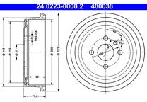 Brake drums (2-wheel set)