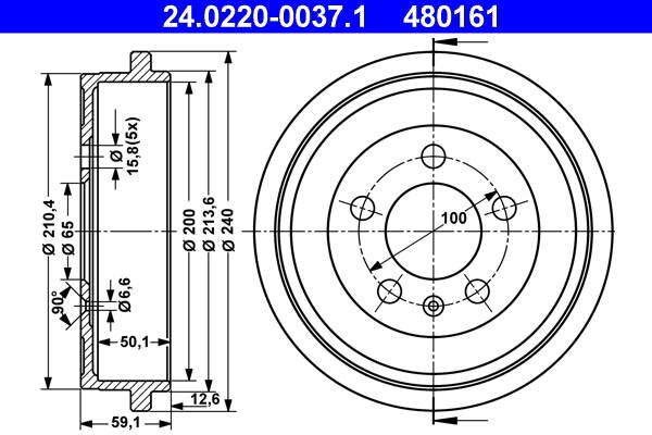 Brake drums (2-wheel set)