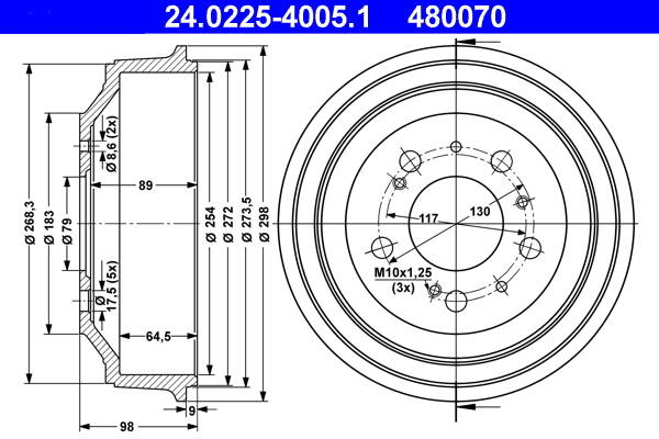 Brake drums (2-wheel set)