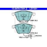 Bremsbeläge vorne ATE - 13.0470-7201.2