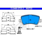 Bremsbelagsatz hinten ATE - 13.0460-2722.2