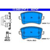 Bremsbelagsatz hinten ATE - 13.0460-2747.2