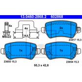 Bremsbelagsatz hinten ATE - 13.0460-2868.2