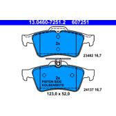 Bremsbelagsatz hinten ATE - 13.0460-7251.2