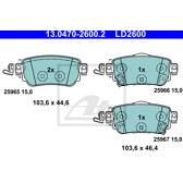 Bremsbelagsatz hinten ATE - 13.0470-2600.2