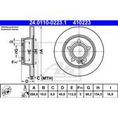 Bremssatz (2 Bremsscheiben) ATE - 24.0110-0223.1