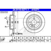 Bremssatz (2 Bremsscheiben) ATE - 24.0110-0271.1