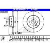 Bremssatz (2 Bremsscheiben) ATE - 24.0110-0291.1