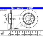 Bremssatz (2 Bremsscheiben) ATE - 24.0110-0323.1