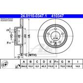Bremssatz (2 Bremsscheiben) ATE - 24.0110-0347.1