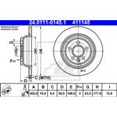 Bremssatz (2 Bremsscheiben) ATE - 24.0111-0145.1