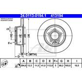Bremssatz (2 Bremsscheiben) ATE - 24.0113-0194.1