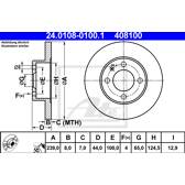 Bremssatz (2 Bremsscheiben) ATE - 24.0108-0100.1