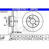 Bremssatz (2 Bremsscheiben) ATE - 24.0108-0104.1