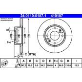 Bremssatz (2 Bremsscheiben) ATE - 24.0110-0187.1