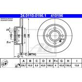 Bremssatz (2 Bremsscheiben) ATE - 24.0110-0196.1